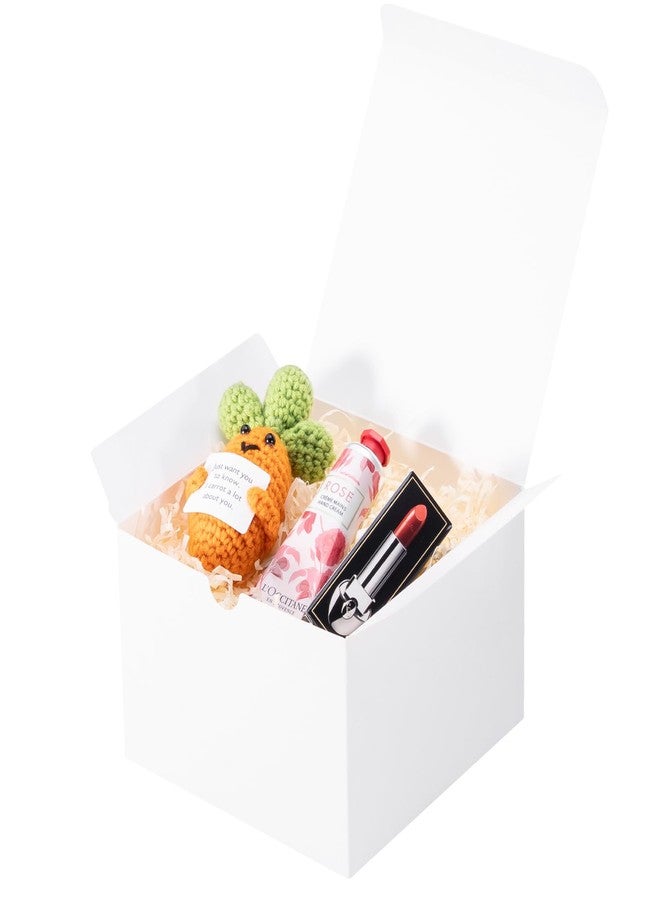 UnicoPak 10 Pack 6x6x4 Gift Boxes with Lids for Presents White Gift Boxes for Ornaments, Candles, Mugs, Crafting, Treat, Ideal for Birthday Christmas Party Homemade Business - Image 1